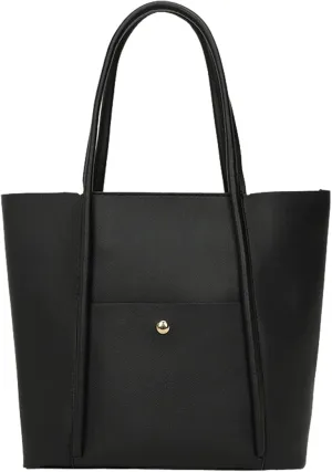 Tote Bag For Women Elegant Leather Solid Color Shoulder Bag Zipper Plus Large Bag Hand Bag For Travel Essential