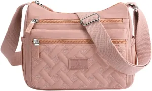Tote Bag For Women Medium Floral Bag With Adjustable Shoulder Strap Nylon Crossbody Handbags For Shopping Travel Essential