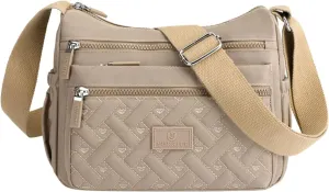 Tote Bag For Women Medium Floral Bag With Adjustable Shoulder Strap Nylon Crossbody Handbags For Shopping Travel Essential