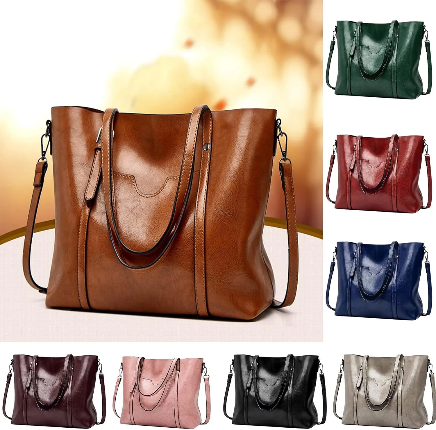 Tote Bag For Women Retro Hobo Handbags Woman Large Designer Ladies Bag Pocket Purse Leather For Daily Shopping Travel R