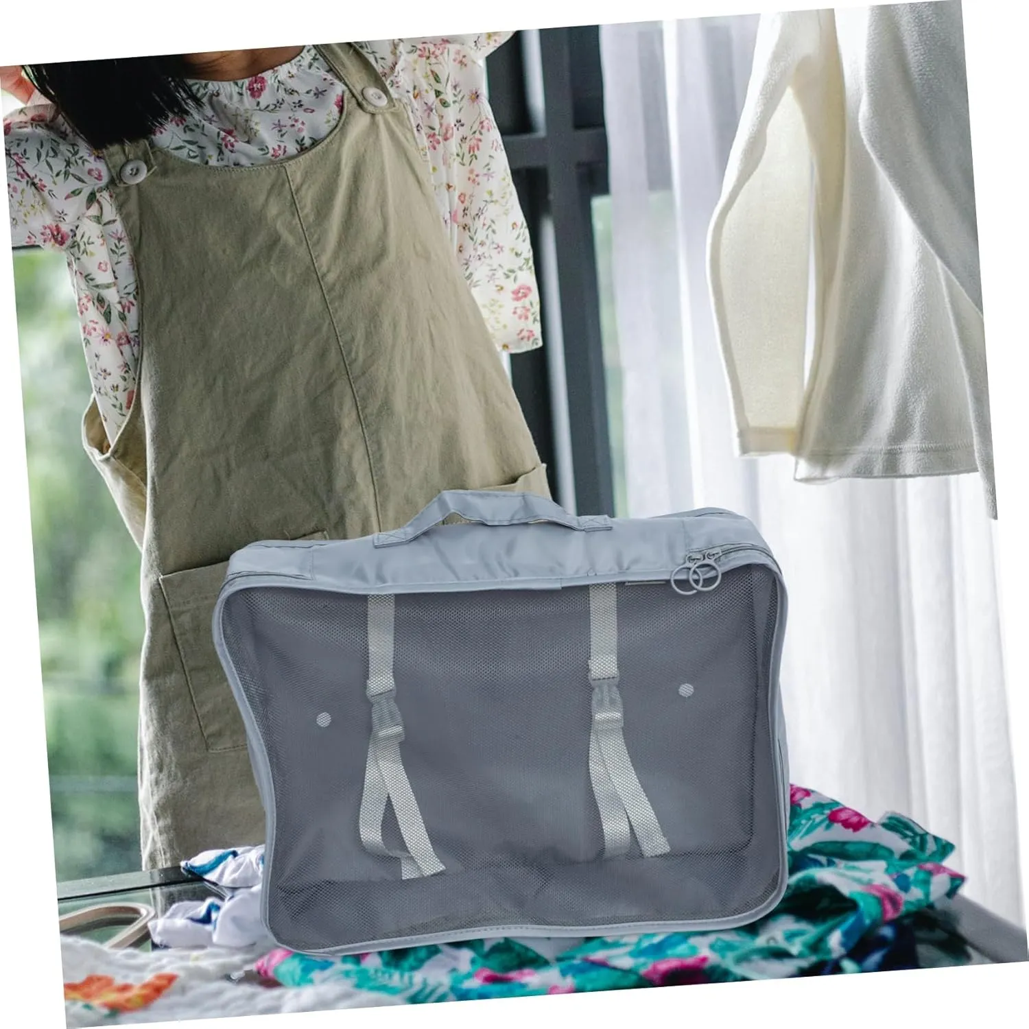 Travel Luggage Organizers 7pcs Packing Cubes Suitcase Pouches Bag Organizer Mesh Travel Bags