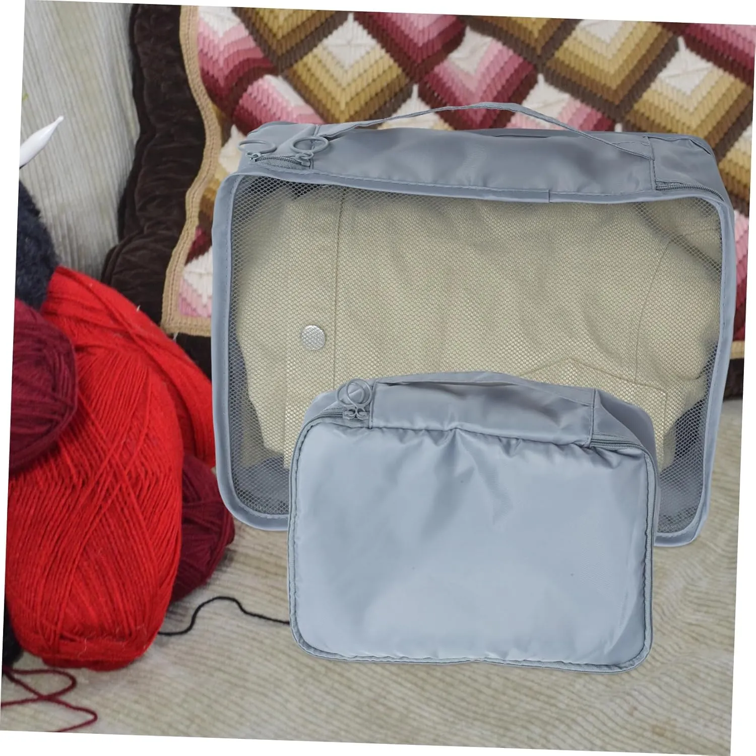 Travel Luggage Organizers 7pcs Packing Cubes Suitcase Pouches Bag Organizer Mesh Travel Bags