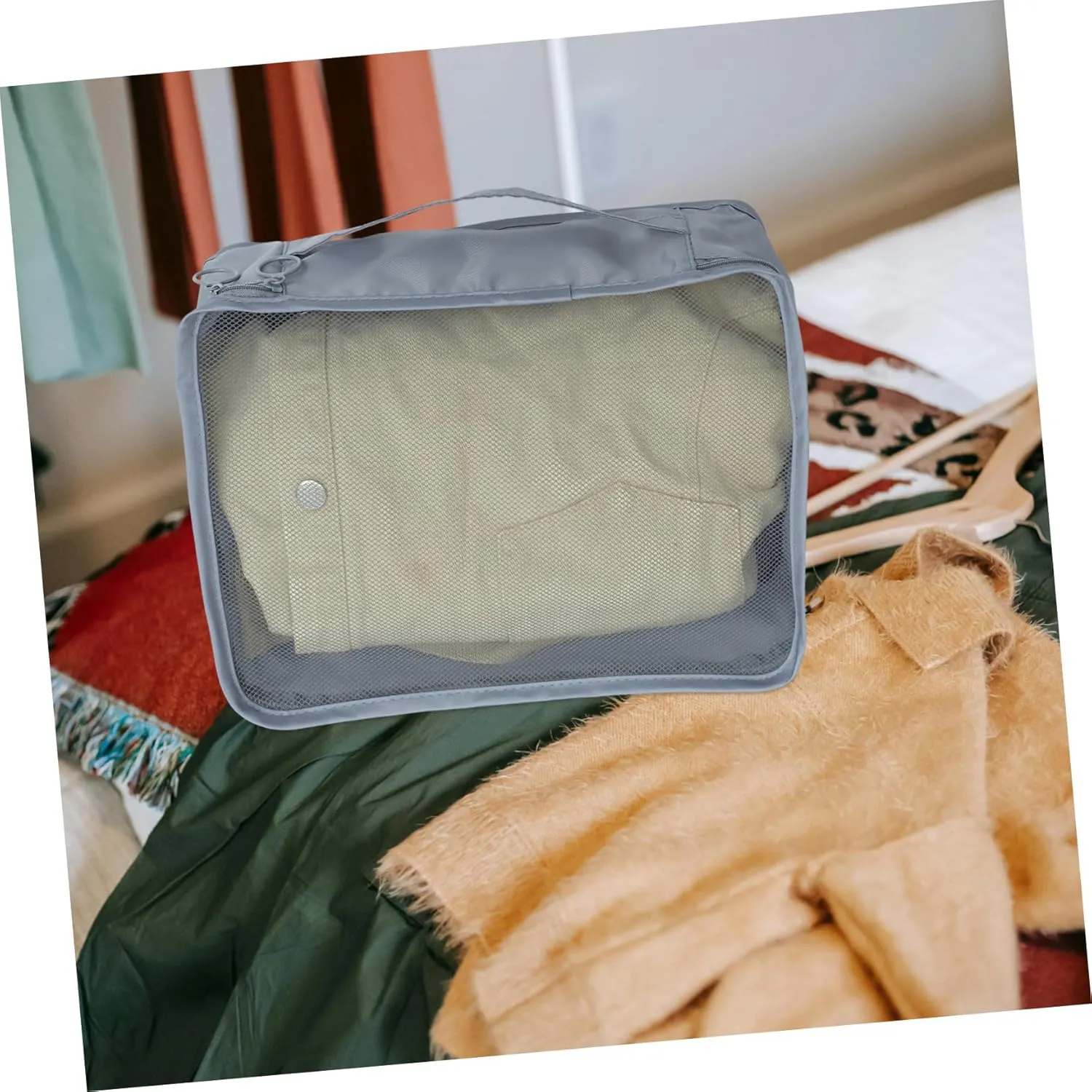 Travel Luggage Organizers 7pcs Packing Cubes Suitcase Pouches Bag Organizer Mesh Travel Bags