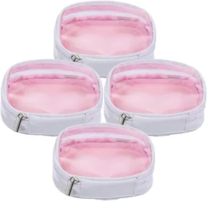 Travel Makeup Bags, 4pcs Zipper Cosmetics Pouches Clear Plastic Makeup Bags Outdoor Cosmetics Organizers Toiletry Bag Accessories for Women Girls/2904, 21213