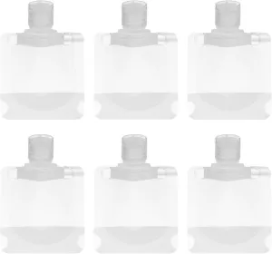 Travel Size Refillable Empty Squeeze Pouch, 30ml Stand Up Pouch Toiletry Lotion Gel Squeezable Bags Plastic Toiletry Containers for Travel Toiletries Cosmetic, 15pcs