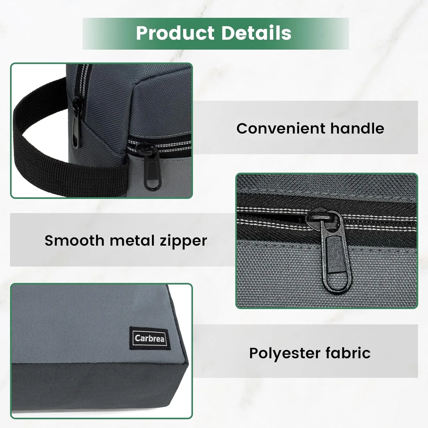 Travel Toiletry Bag - Small Toiletry Bag for Men Skincare Bag Doop Kit for Toiletries Accessories Gifts - Grey