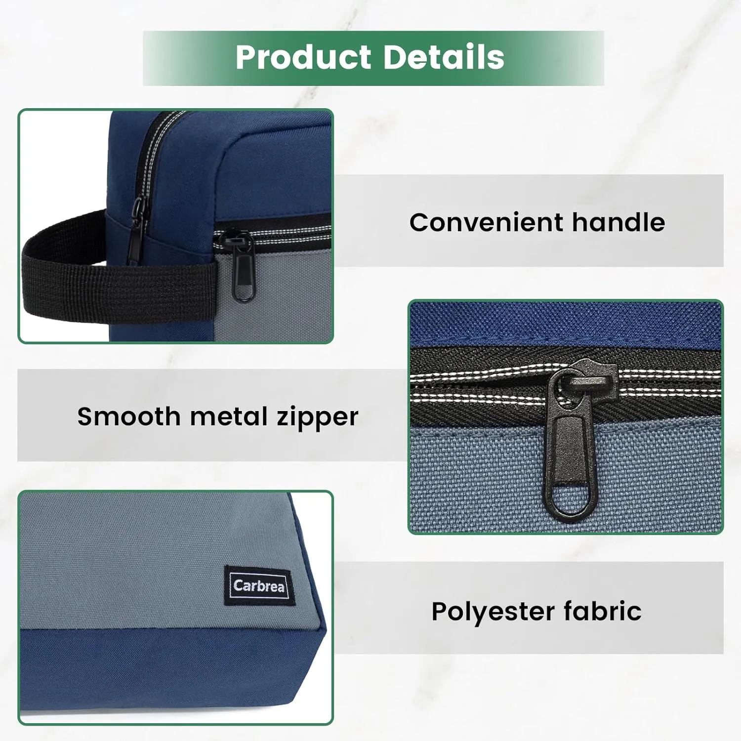 Travel Toiletry Bag - Small Toiletry Bag for Men Skincare Bag Doop Kit for Toiletries Accessories Gifts - Navy Blue