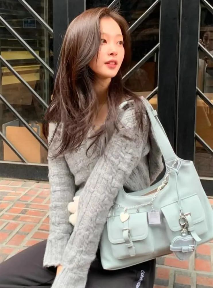 Trendy Vegan Leather Shoulder Bag for Women Large Y2k Underarm Tote Purse Handbags Multi Pocket Satchels 2025