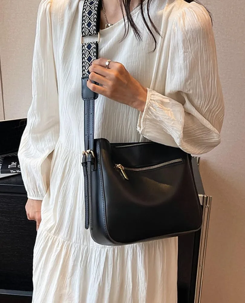 Trendy Vegan Leather Shoulder Bag for Women Small Bucket Tote Purse Ladies Working Crossbody Bag Satchels