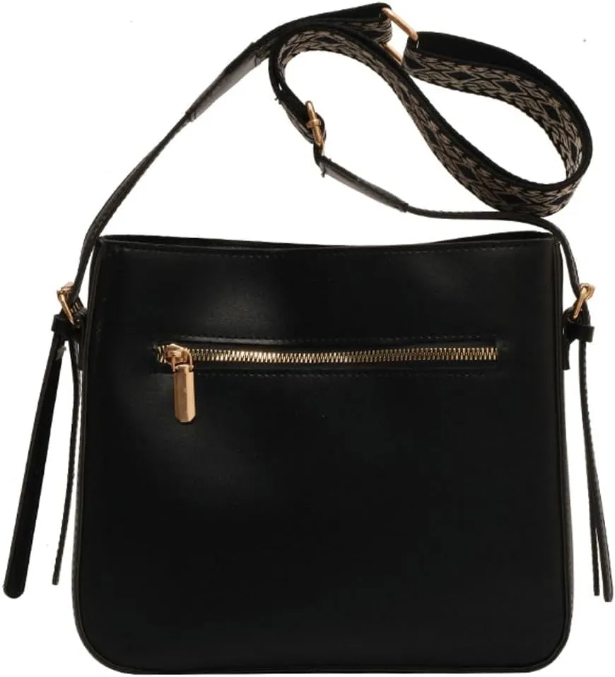Trendy Vegan Leather Shoulder Bag for Women Small Bucket Tote Purse Ladies Working Crossbody Bag Satchels