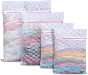 Upgraded Coarse Mesh Laundry Bag - Wash Delicate Lingerie, Garment & Shoe Storage, Travel Essentials - Durable & Breathable4Pcs, MIAETFH