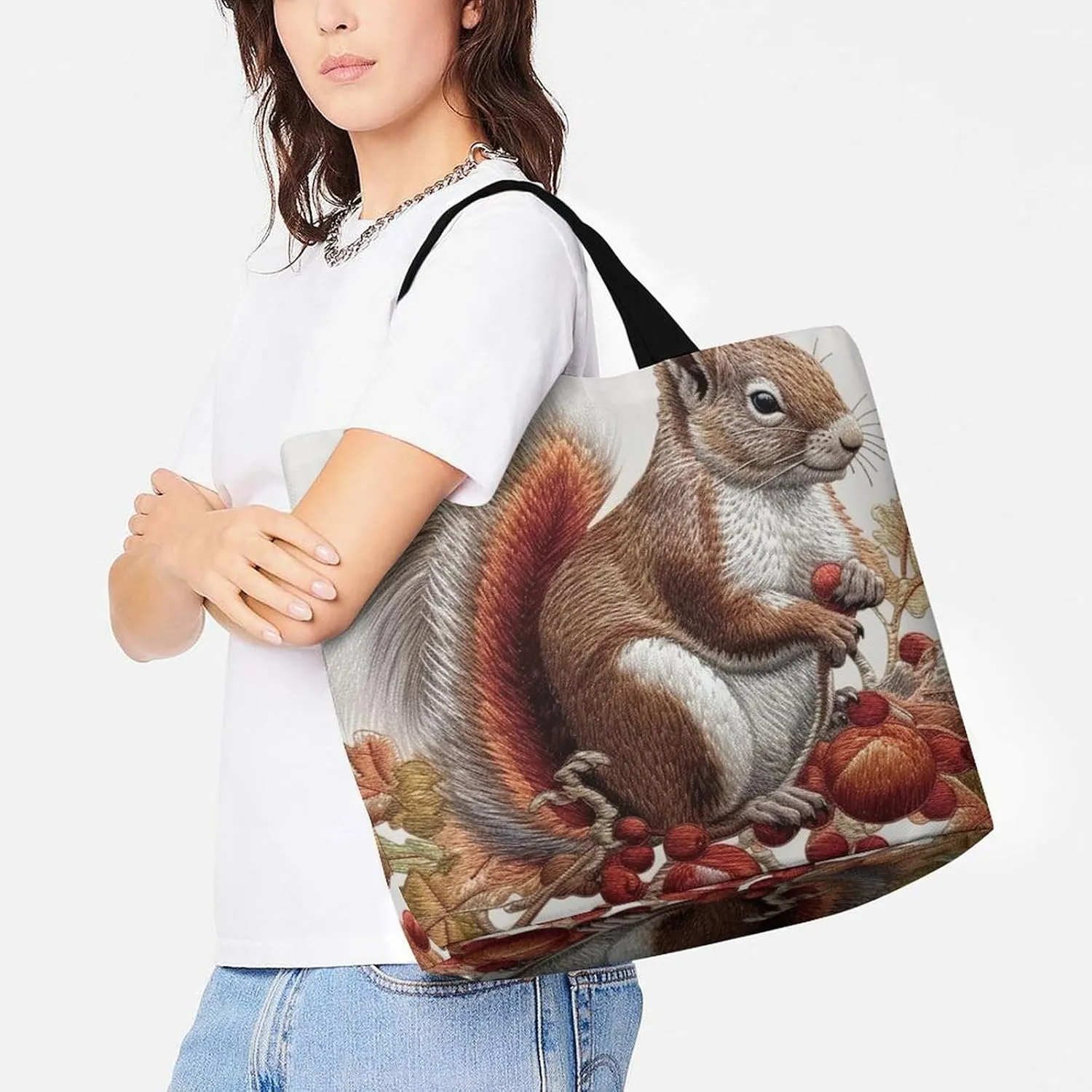 Usa Flag Beach Bag Reusable Tote Bag Foldable Grocery Bags Women Shopping Bags for Daily Essentials
