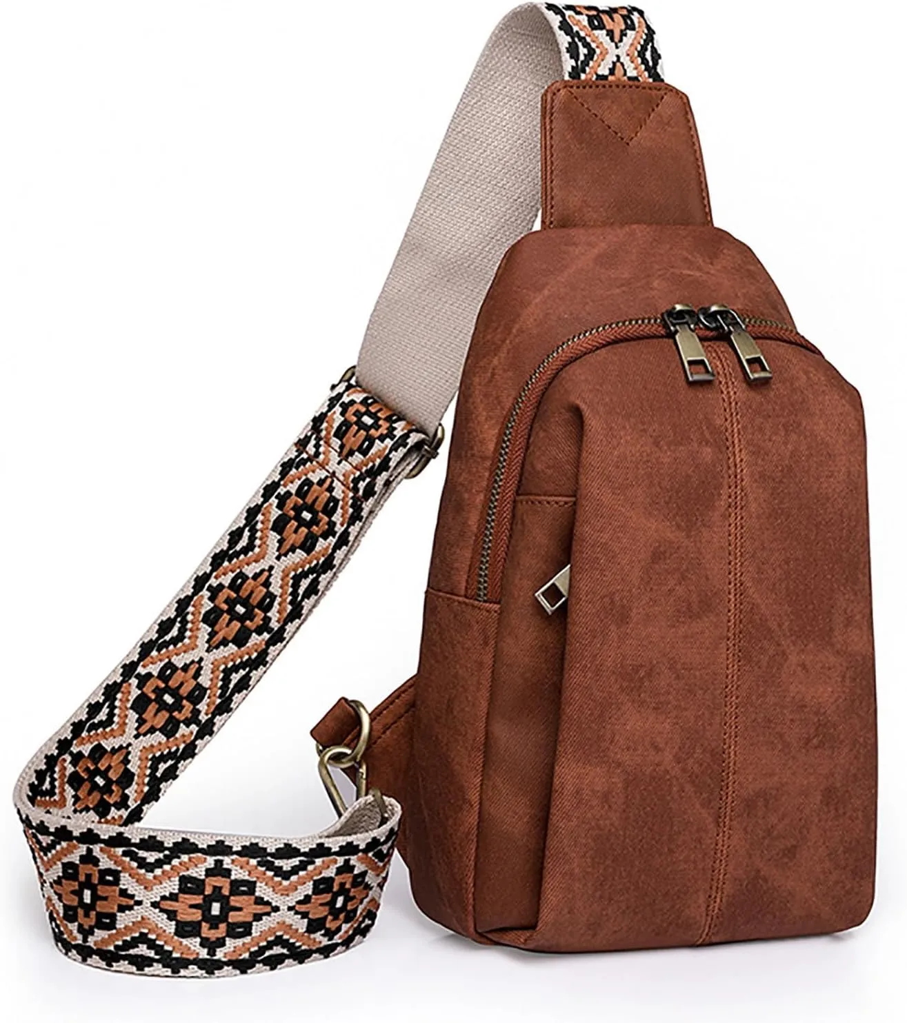 Vegan Leather Small Crossbody Bag for Women Anti Theft Crossbody Bags for Women Stylish Shoulder Bag(Brown)