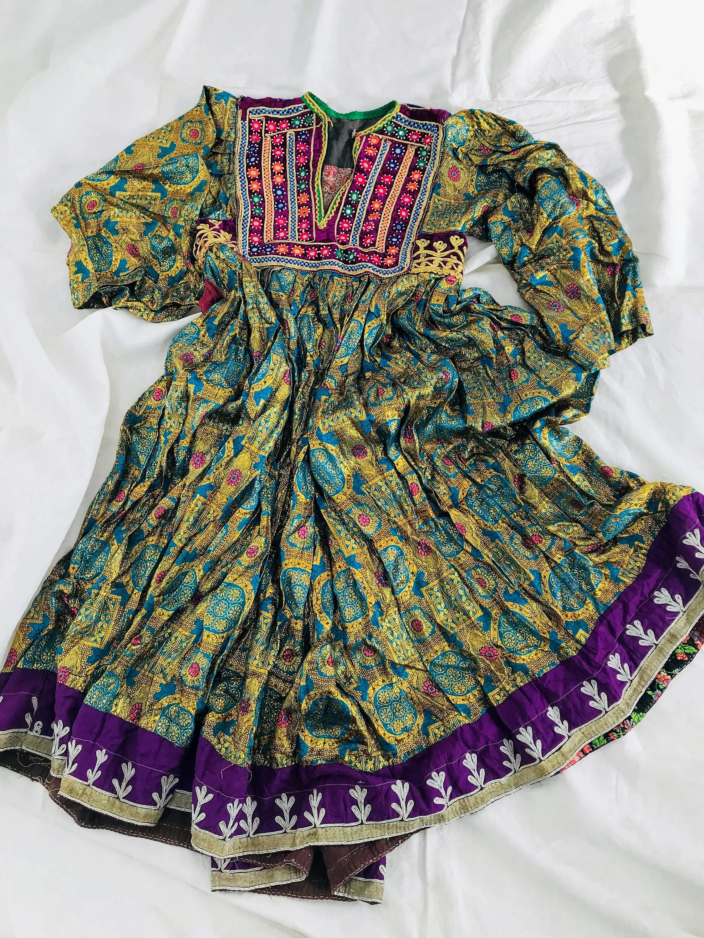 Vintage Kuchi Hand-Embroidered Dress. Fits up to Size M