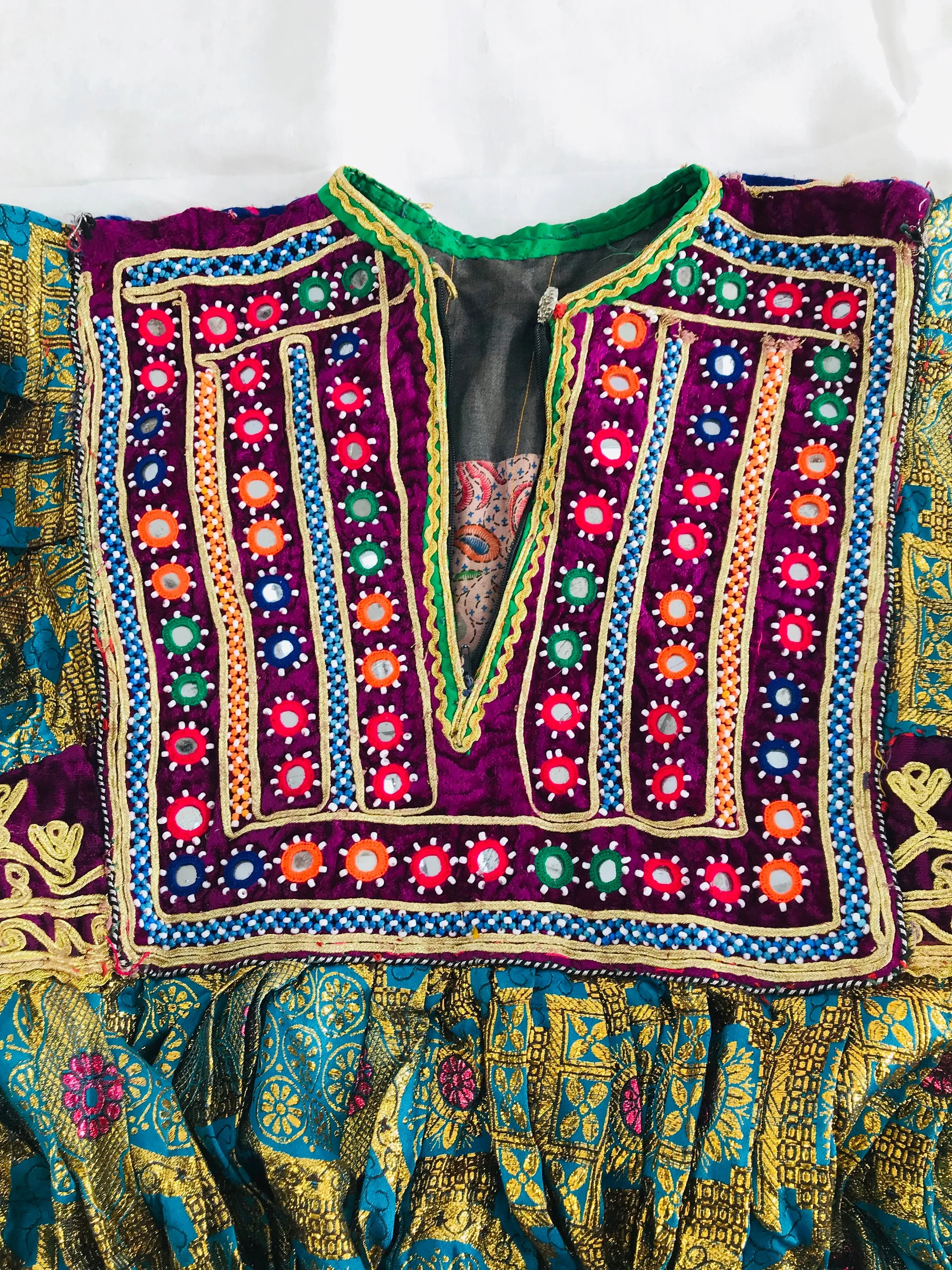 Vintage Kuchi Hand-Embroidered Dress. Fits up to Size M