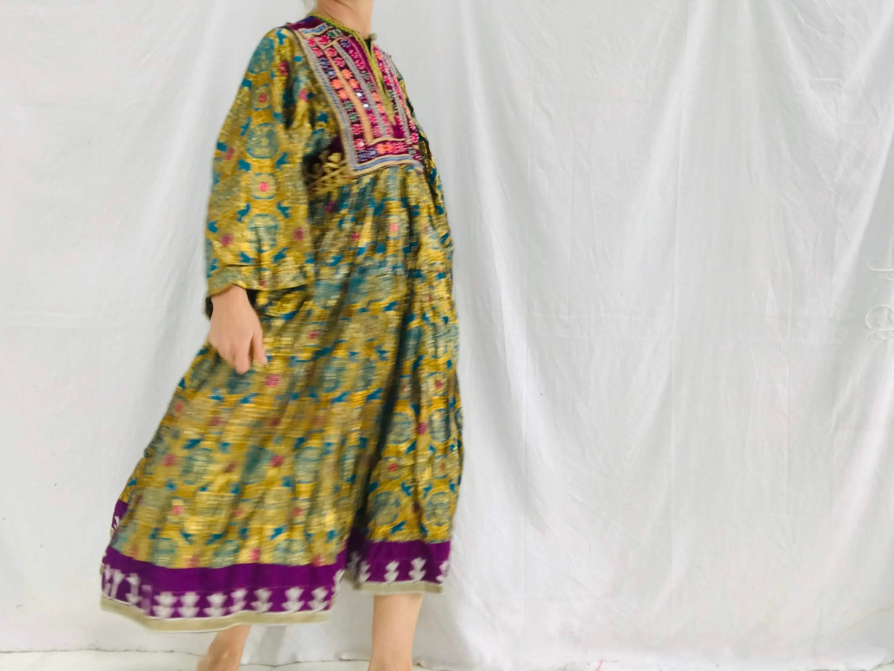 Vintage Kuchi Hand-Embroidered Dress. Fits up to Size M