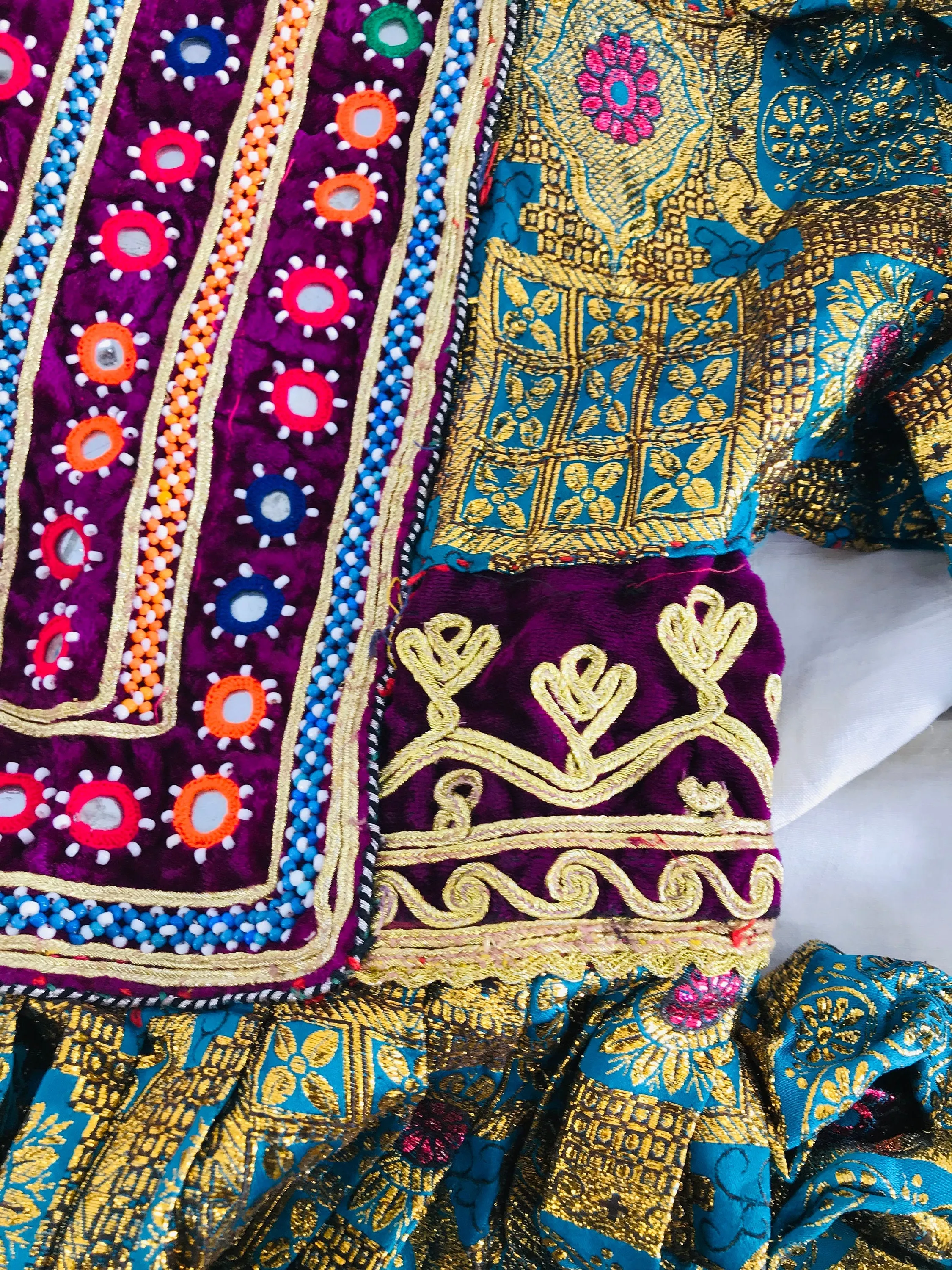 Vintage Kuchi Hand-Embroidered Dress. Fits up to Size M