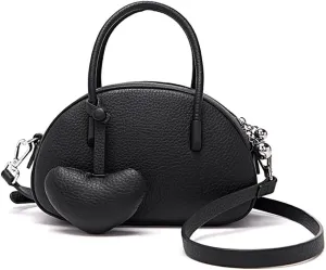 Vintage Small Crossbody Purse for Women Soft Vegan Leather Shoulder Tote Bag Cute Shell Handbags Clutch Satchels
