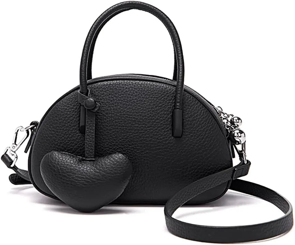 Vintage Small Crossbody Purse for Women Soft Vegan Leather Shoulder Tote Bag Cute Shell Handbags Clutch Satchels