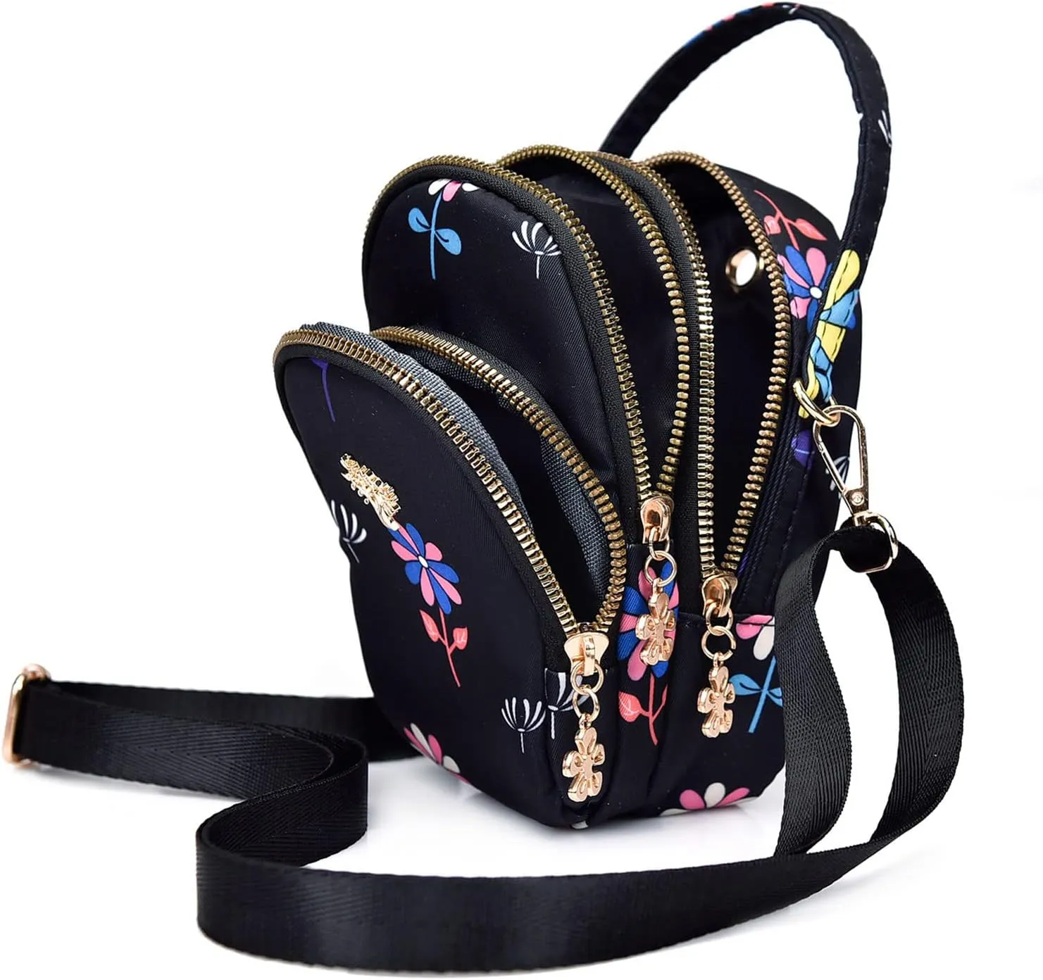Waterproof Backpack for Men Women Multi Pocket Crossbody Purses Soft Leather Shoulder Handbags Sports Backpack(K)