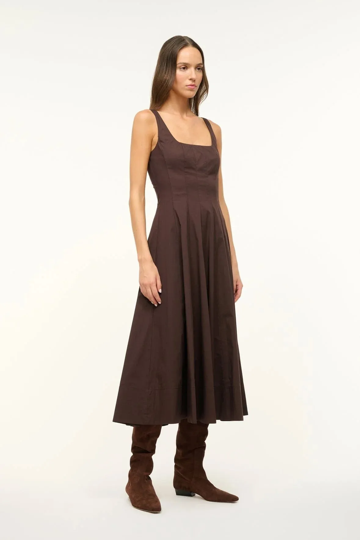 Wells Dress in Brown