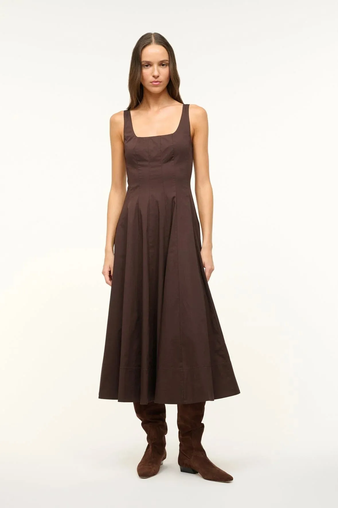 Wells Dress in Brown