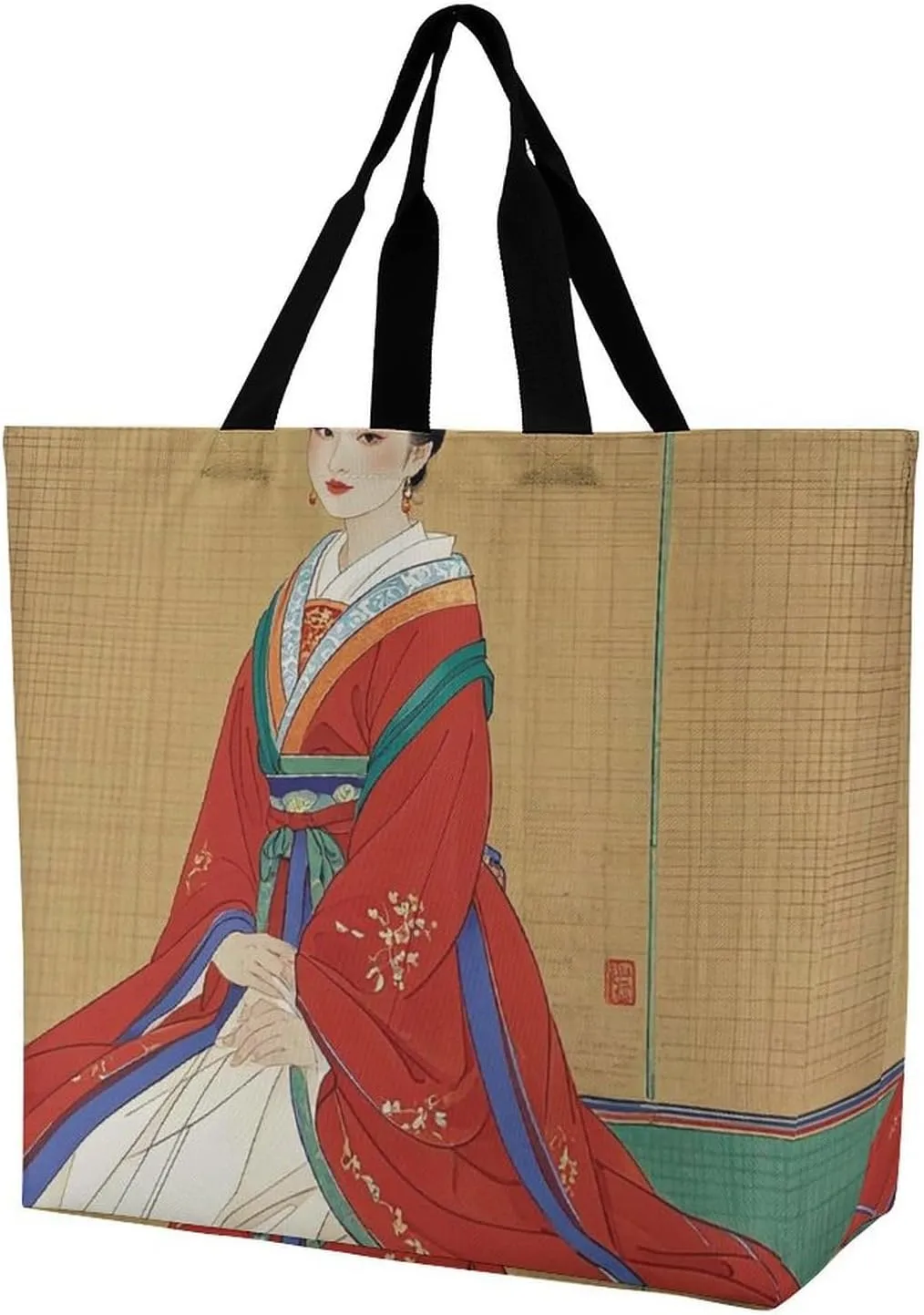 Wildlife Animal Snail Beach Bag Reusable Tote Bag Foldable Grocery Bags Women Shopping Bags for Daily Essentials
