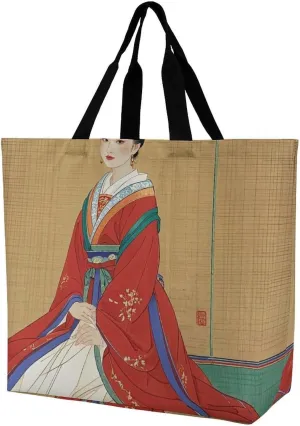 Wildlife Animal Snail Beach Bag Reusable Tote Bag Foldable Grocery Bags Women Shopping Bags for Daily Essentials
