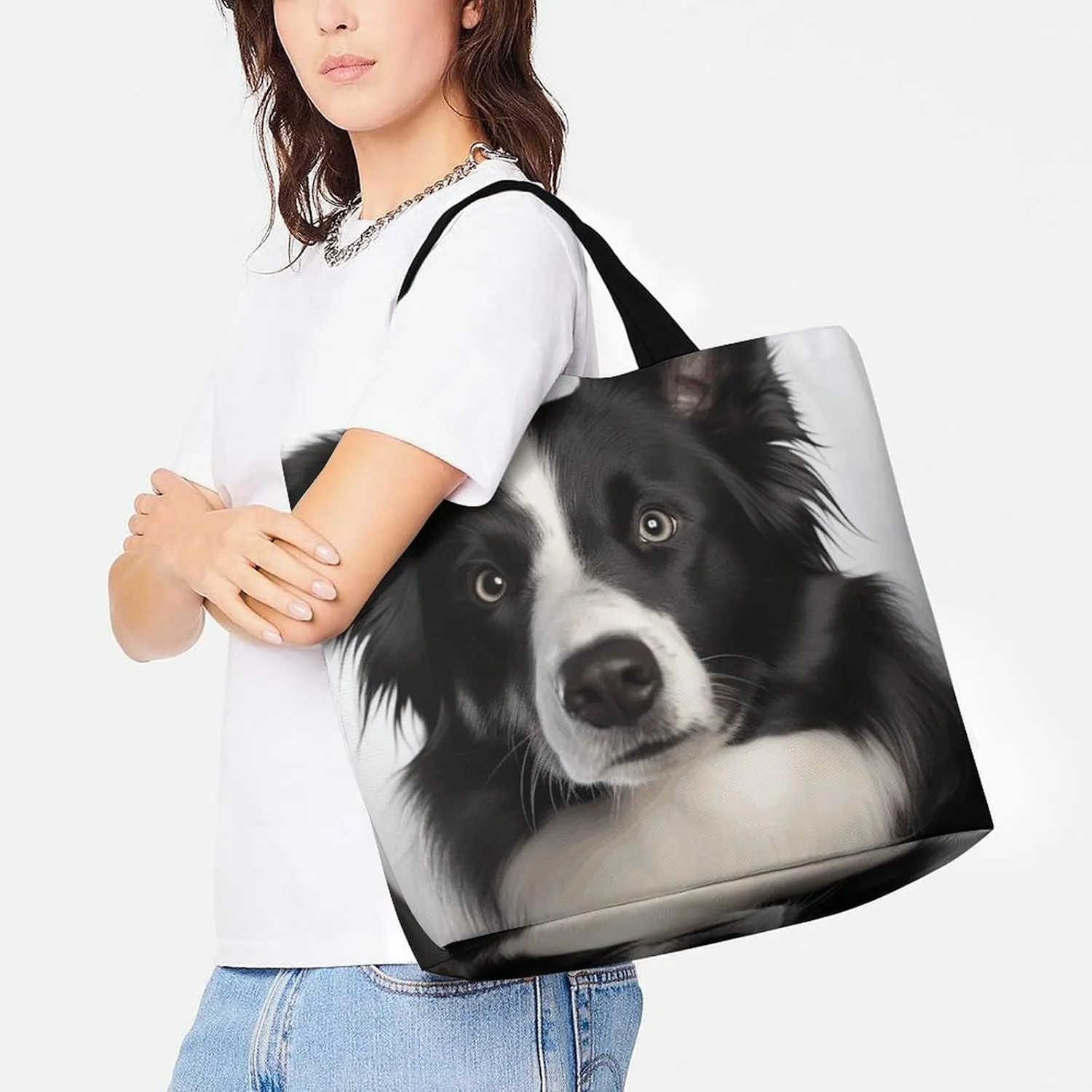 Wildlife Animal Snail Beach Bag Reusable Tote Bag Foldable Grocery Bags Women Shopping Bags for Daily Essentials