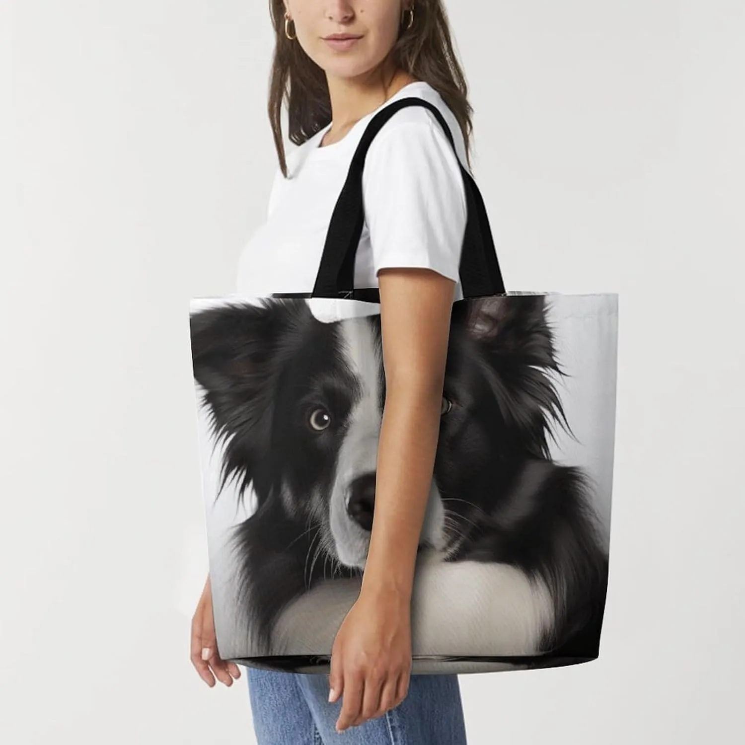 Wildlife Animal Snail Beach Bag Reusable Tote Bag Foldable Grocery Bags Women Shopping Bags for Daily Essentials