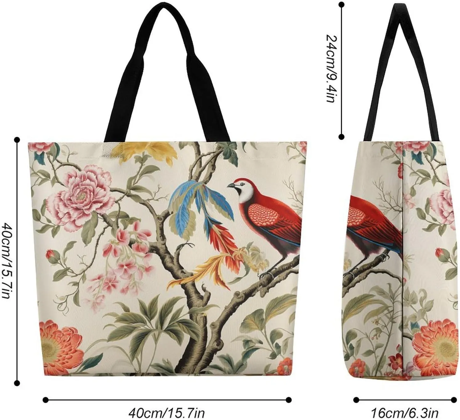 Wildlife Animal Snail Beach Bag Reusable Tote Bag Foldable Grocery Bags Women Shopping Bags for Daily Essentials