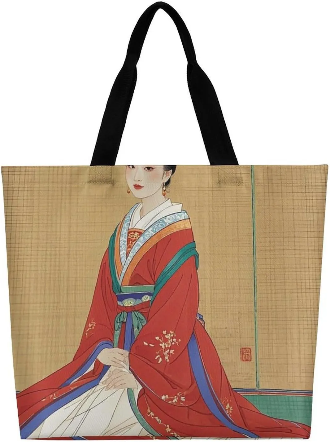 Wildlife Animal Snail Beach Bag Reusable Tote Bag Foldable Grocery Bags Women Shopping Bags for Daily Essentials