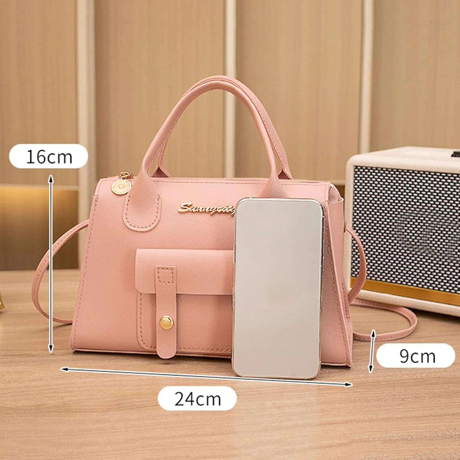 Women Messenger Bags Fashion New Pattern Solid Simple Handbag Shoulder Bag Purpose High Capacity (Beige, One Size)