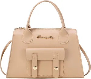 Women Messenger Bags Fashion New Pattern Solid Simple Handbag Shoulder Bag Purpose High Capacity (Beige, One Size)