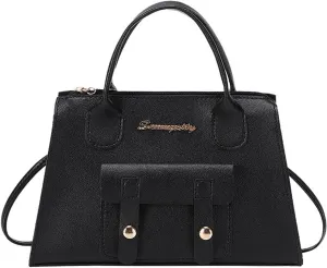 Women Messenger Bags Fashion New Pattern Solid Simple Handbag Shoulder Bag Purpose High Capacity (Black, One Size)