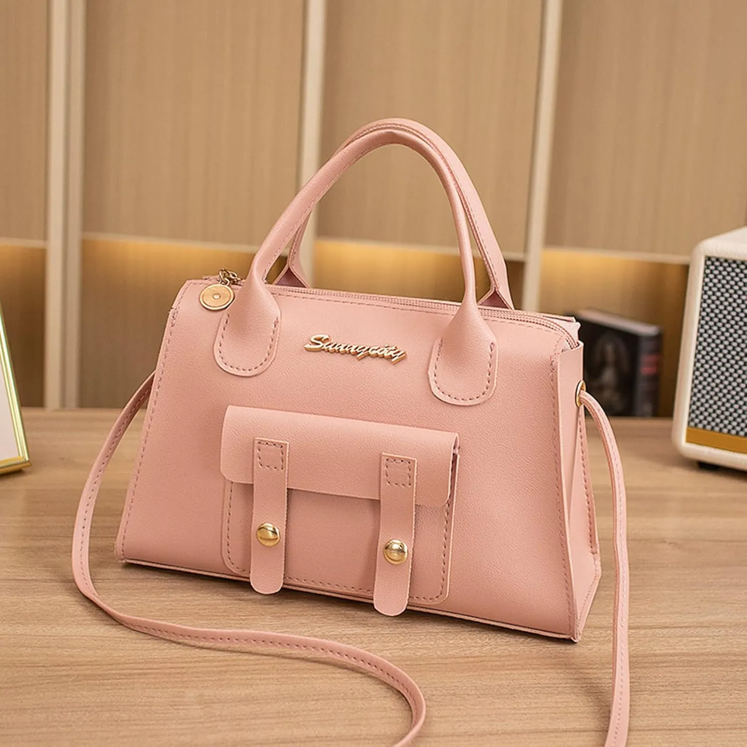 Women Messenger Bags Fashion New Pattern Solid Simple Handbag Shoulder Bag Purpose High Capacity Zipper Bag (One Size)