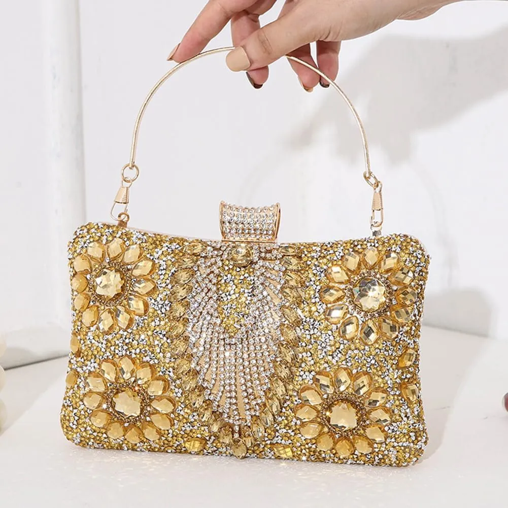 Women Shoulder Bag Rhinestones Shinny Crossbody Bag Glitter Evening Bags for Parties Wedding Clubs