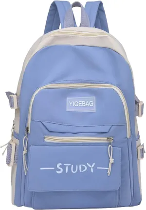 Women's Fashion Cloth Outdoor Travel Bag Soft Rucksack Ladies Shoulder Bags Medium Antitheft Backpack for Women(Blue)