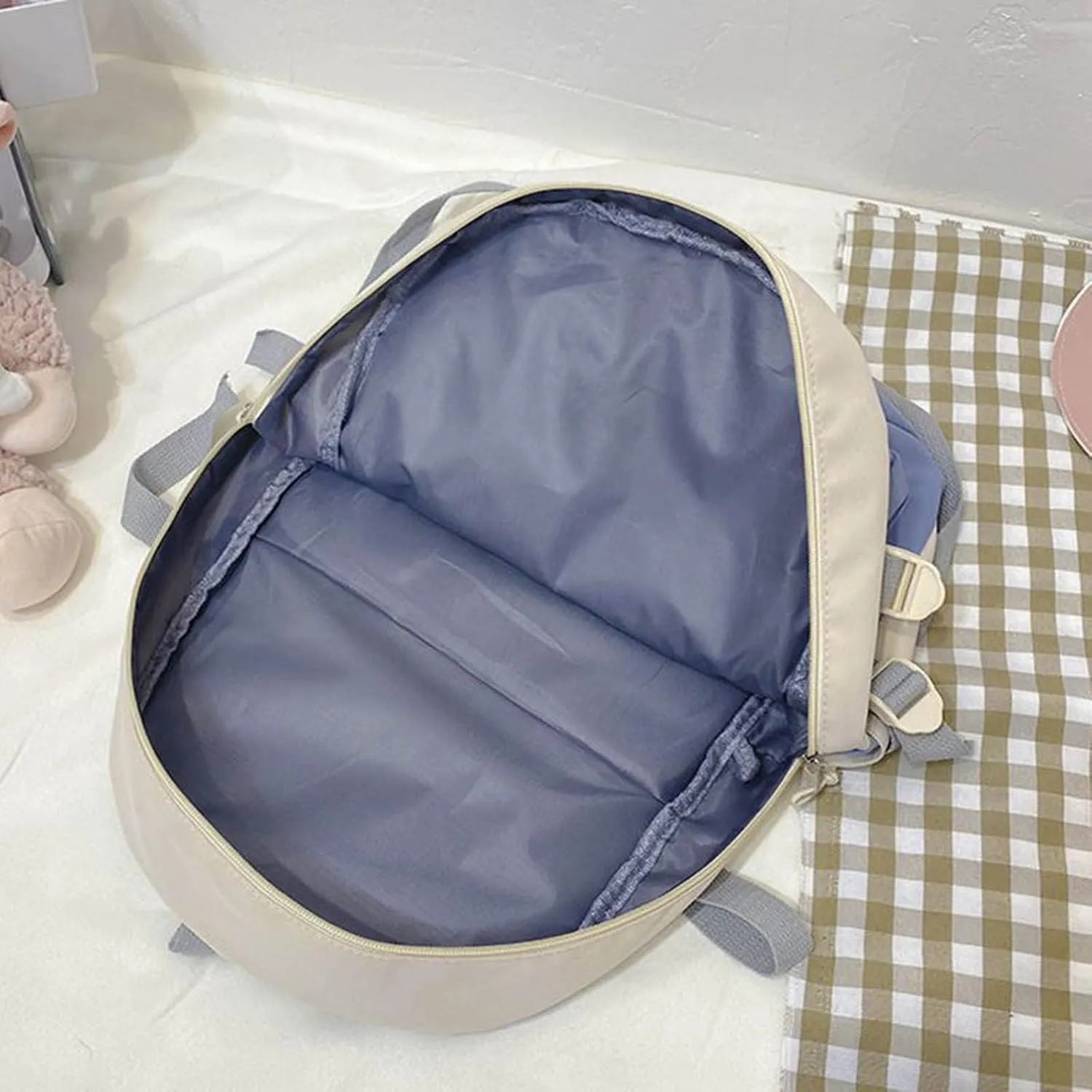 Women's Fashion Cloth Outdoor Travel Bag Soft Rucksack Ladies Shoulder Bags Medium Antitheft Backpack for Women(Blue)