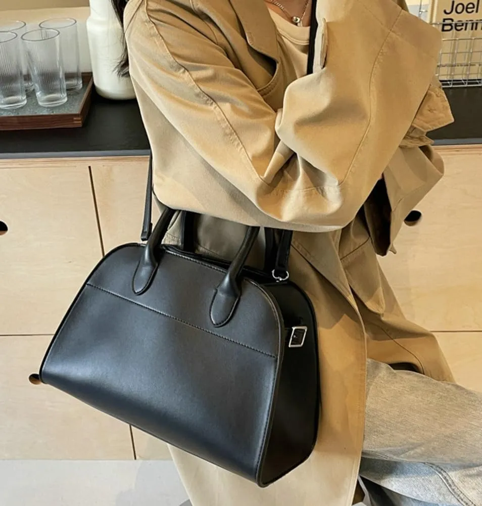 Women's Fashion Top-handle Handbag Purse Vegan Leather Shoulder Crossbody Bag Large Shell Tote Satchels