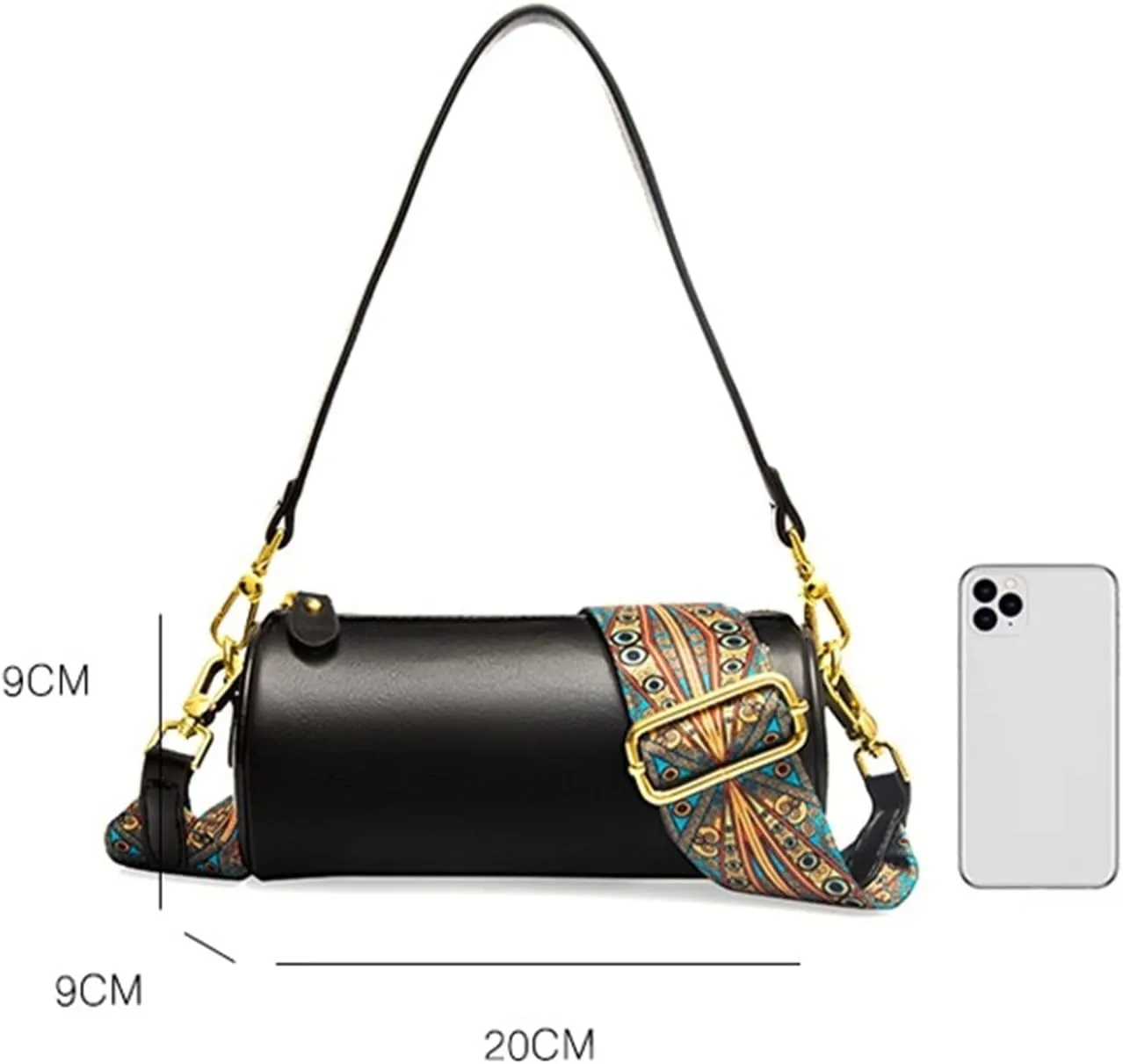 Womens Genuine Leather Shoulder Bags Small Messenger Bags Ladies Crossbody Bags For Women Shoulder Bags(Brown)