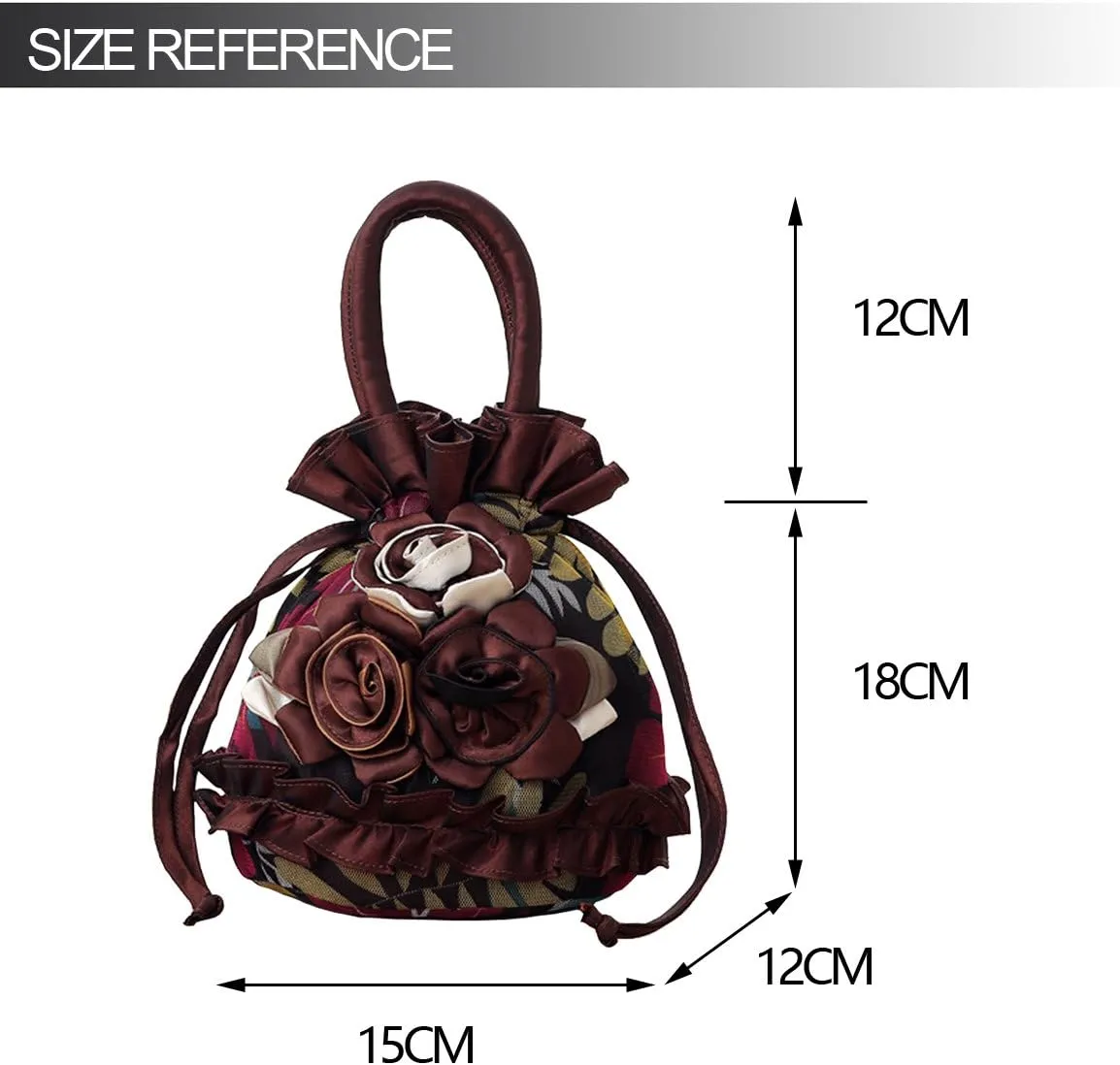 Womens Ladies Handbag Drawstring Bucket Bag Coin Purses Key Bags Cash Money Phone Pouches