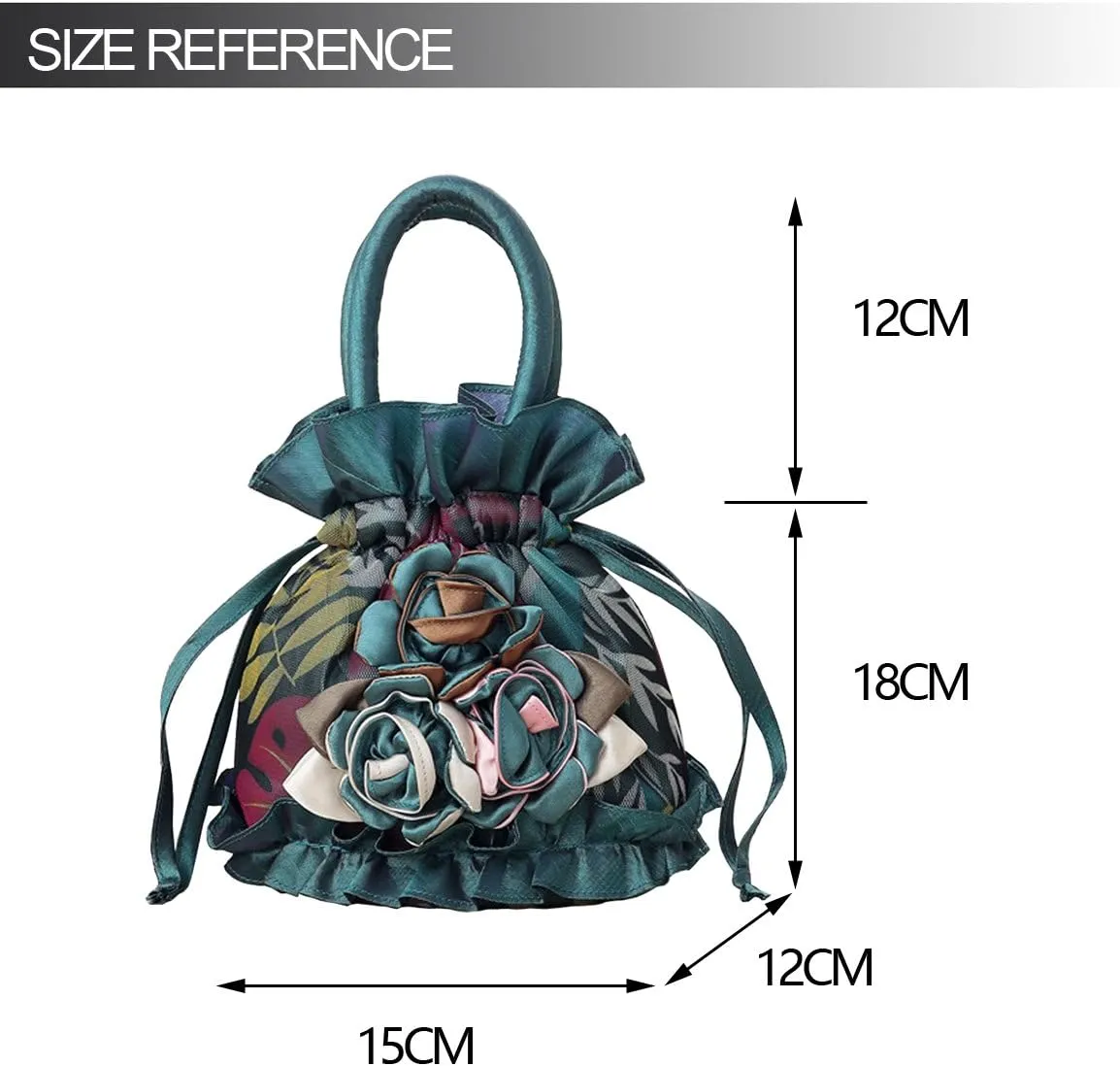 Womens Ladies Handbag Drawstring Bucket Bag Coin Purses Key Bags Cash Money Phone Pouches