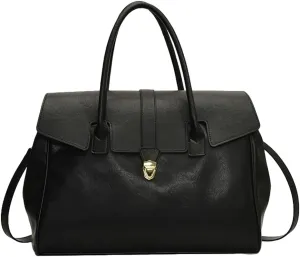 Womens Large Tote Bag Vintage Vegan Leather Work Briefcase Shoulder Crossbody Purse Handbag Messenger Satchels