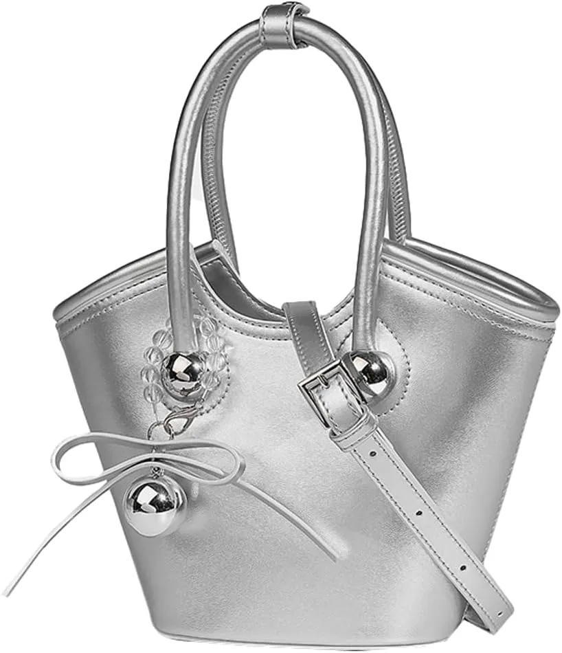 Womens Trendy Bucket Shoulder Crossbody Bag Cute Y2k Small Handbag Tote Purse Ladies Designer Vegan Leather Satchels
