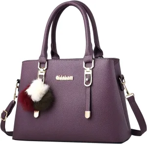 Women's Trendy Tote Bags Western Purse Boho Top Handle Satchel Handbag with Strap Medium Size Purse for Women(Purple)