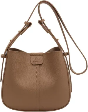 Womens Trendy Vegan Leather Bucket Bag Crossbody Shoulder Purses Small Handbags Ladies Chic Tote Satchels 2pcs