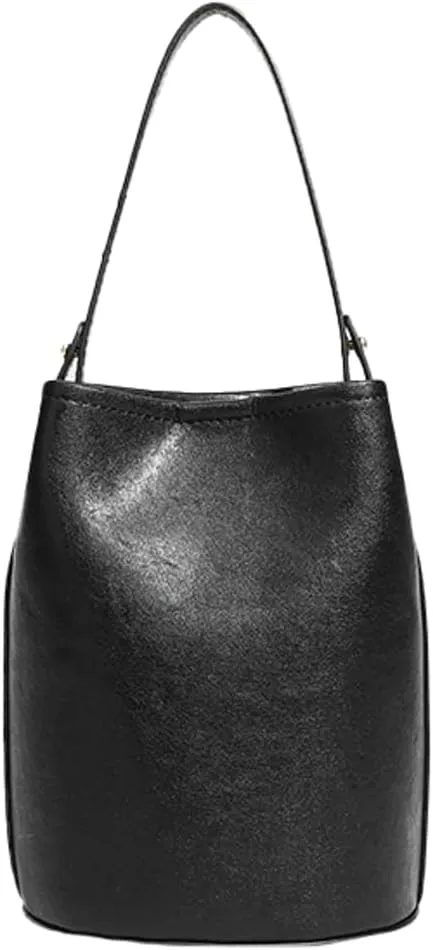 Womens Trendy Vegan Leather Bucket Bag Small Shoulder Purses Tote Handbags Ladies Chic Underarm Satchels