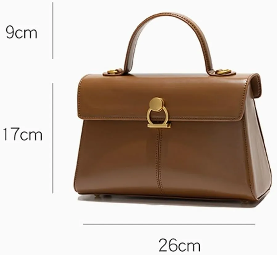 Womens Vintage Top Handle Handbags Commuter Crossbody Tote Bag Small Shoulder Purse Soft Vegan Leather Satchels Gift