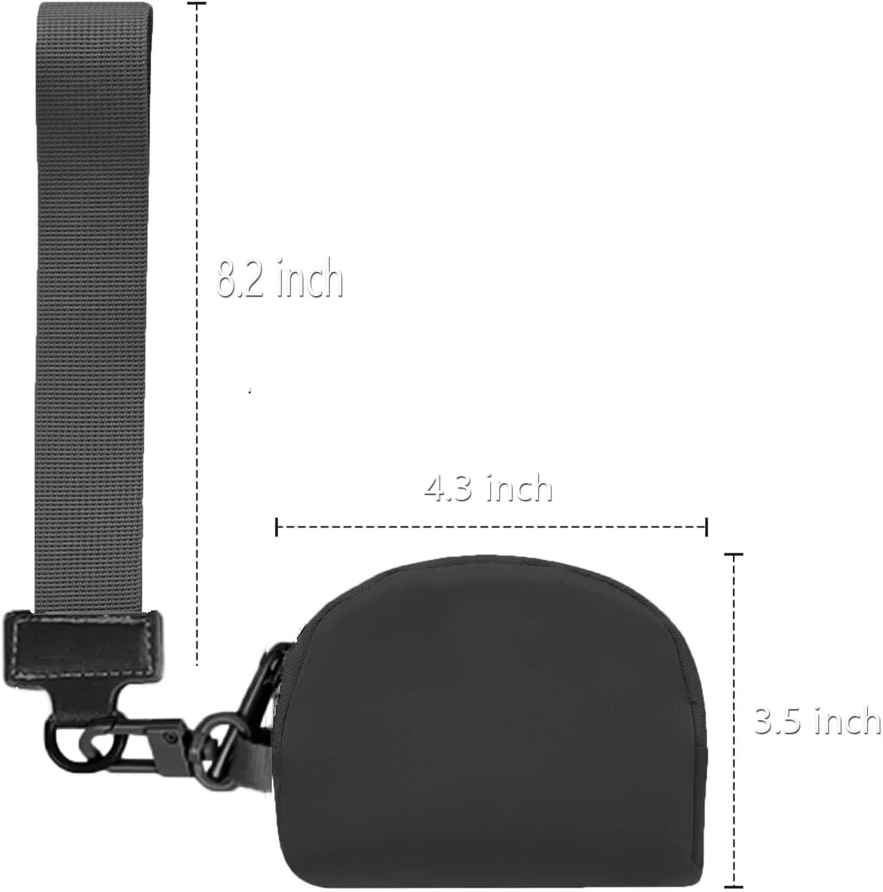 Zip Around Wristlet Wallet,Dual Pouch Wristlet for Women,Mini Women Coin Pocket Detachable pouches Wristlet